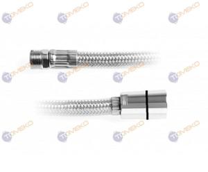 Мека връзка F1/2" - M15x1 (ж-м) inox+PVC, L=430 мм - spareparts.tomeko.bg Мека връзка F1/2" - M15x1 (ж-м) inox+PVC, L=430 мм