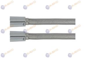 Мека връзка F1/2" - F1/2" (ж-ж) inox+PVC, L=2000 мм - spareparts.tomeko.bg Мека връзка F1/2" - F1/2" (ж-ж) inox+PVC, L=2000 мм