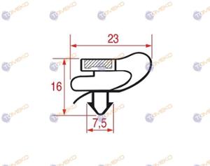 Уплътнение 595x460 мм за хладилна маса PT1200 - spareparts.tomeko.bg Уплътнение 595x460 мм за хладилна маса PT1200