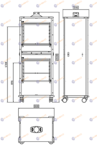 Количка със стойки за тави за бързо зареждане на колона конвектомати, различни размери - spareparts.tomeko.bg Количка със стойки за тави за бързо зареждане на колона конвектомати, различни размери