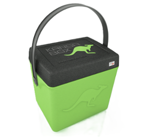 Термокутия с дръжка Trip, вътрешен размер 300х220х310 мм, лайм с черен капак - spareparts.tomeko.bg Термокутия с дръжка Trip, вътрешен размер 300х220х310 мм, лайм с черен капак