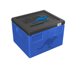 Термокутия Expert GN 1/2, вътрешен размер 330х270х217 мм, синя с черен капак - spareparts.tomeko.bg Термокутия Expert GN 1/2, вътрешен размер 330х270х217 мм, синя с черен капак