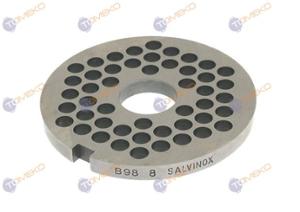Решетка за месомелачка, модел 32/B98, D 8 мм, S/S, Unger - spareparts.tomeko.bg Решетка за месомелачка, модел 32/B98, D 8 мм, S/S, Unger