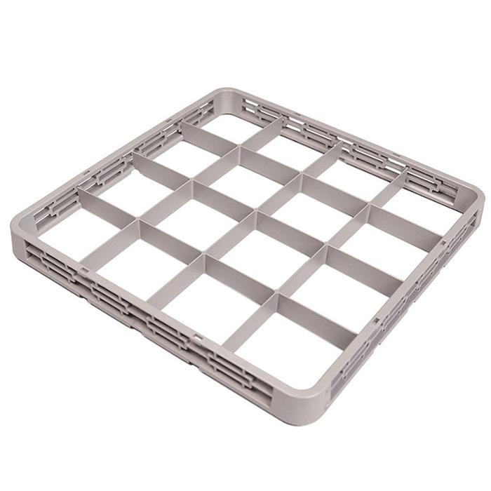 Удължител с разделител 4х4 за кошници за чаши 500х500 мм, сив - spareparts.tomeko.bg Удължител с разделител 4х4 за кошници за чаши 500х500 мм, сив