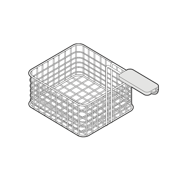 Кошница за фритюрник 8 л, линии TECNO 65/70/74 (210х265х105 мм) - spareparts.tomeko.bg Кошница за фритюрник 8 л, линии TECNO 65/70/74 (210х265х105 мм)