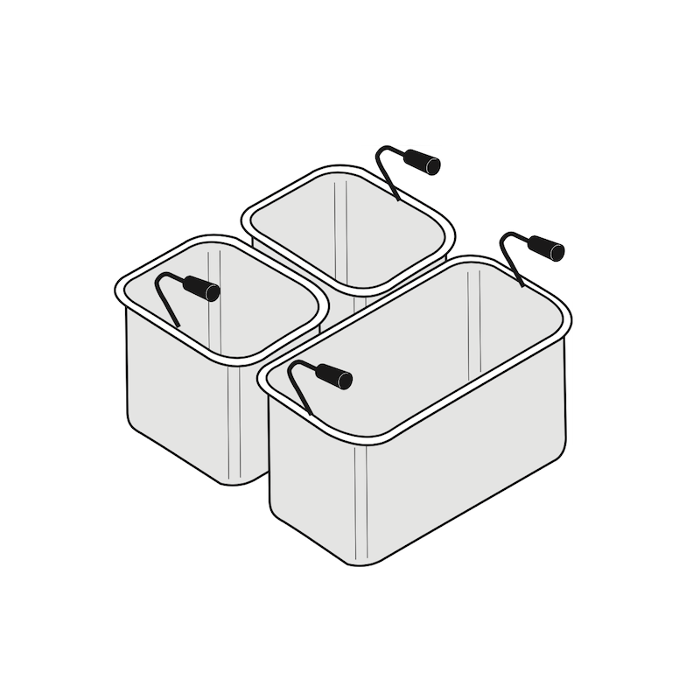 Кошници за паста комплект GN 1/3 и 2 х GN 1/6, линии TECNO 65/70/74 - spareparts.tomeko.bg Кошници за паста комплект GN 1/3 и 2 х GN 1/6, линии TECNO 65/70/74