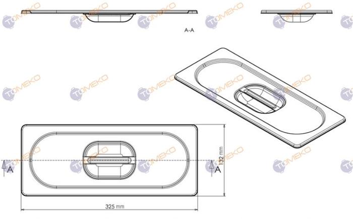 Капак по гастронорм, неръждаем GNL 2/8 - spareparts.tomeko.bg Капак по гастронорм, неръждаем GNL 2/8