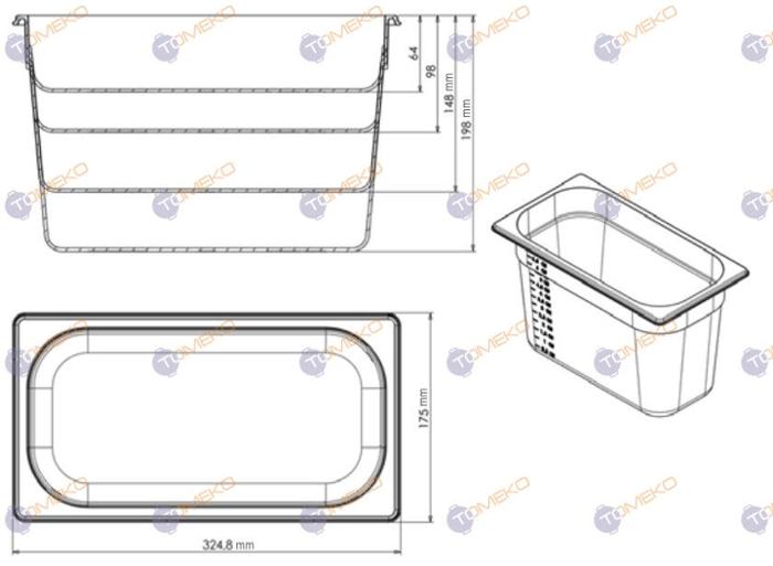 Съд по гастронорм, поликарбонат GN 1/3, различни височини - spareparts.tomeko.bg Съд по гастронорм, поликарбонат GN 1/3, различни височини