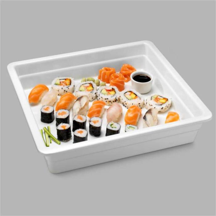 Съд по гастронорм GN 2/3-65, меламин, бял - spareparts.tomeko.bg Съд по гастронорм GN 2/3-65, меламин, бял