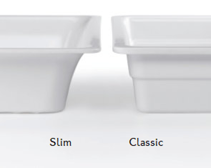 Съд по гастронорм GN 1/1, меламин Slim, бял, различни височини - spareparts.tomeko.bg Съд по гастронорм GN 1/1, меламин Slim, бял, различни височини