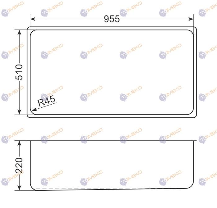 Корито от неръждаема стомана 955х510х220 мм за GN 3/1 - spareparts.tomeko.bg Корито от неръждаема стомана 955х510х220 мм за GN 3/1