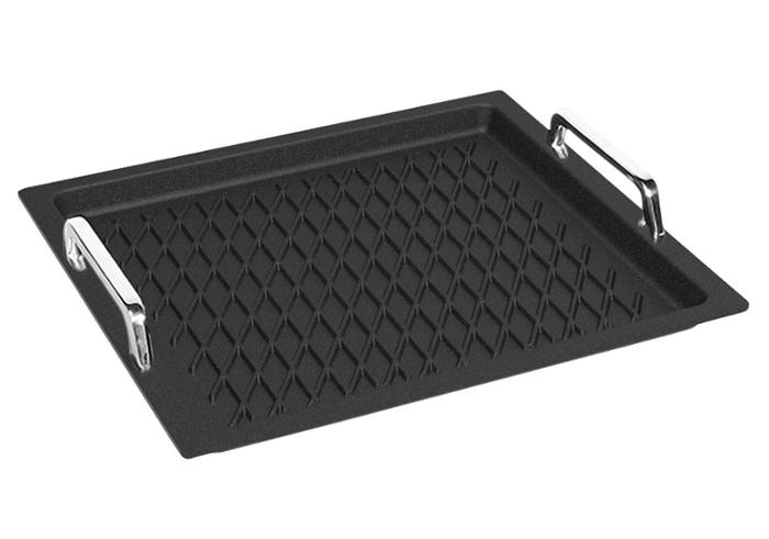 Съд по гастронорм BBQ с дръжки GN 2/3-20, лят алуминий с Lotan® покритие - spareparts.tomeko.bg Съд по гастронорм BBQ с дръжки GN 2/3-20, лят алуминий с Lotan® покритие