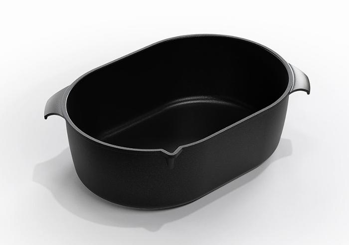 Съд за печене с 2 дръжки и улей 42х28х12 см, лят алуминий с Lotan® покритие - spareparts.tomeko.bg Съд за печене с 2 дръжки и улей 42х28х12 см, лят алуминий с Lotan® покритие