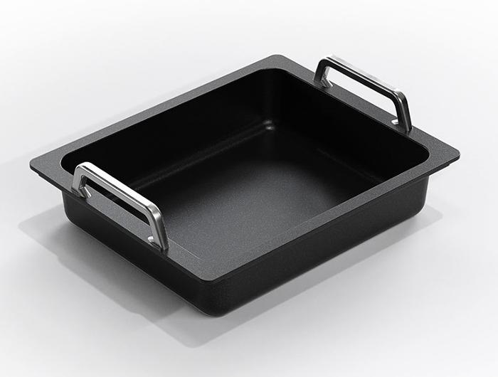 Съд по гастронорм с дръжки, индукционен GN 1/2-55, лят алуминий с Lotan® незалепващо покритие - spareparts.tomeko.bg Съд по гастронорм с дръжки, индукционен GN 1/2-55, лят алуминий с Lotan® незалепващо покритие