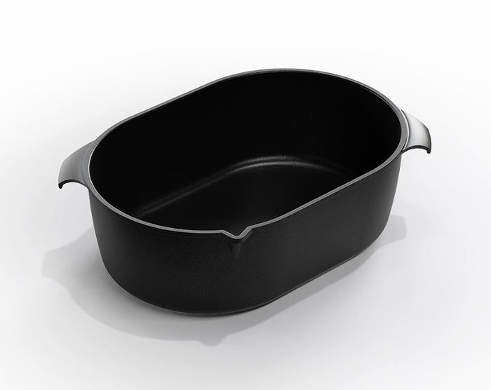 Съд за печене с 2 дръжки и улей, индукционен 42х28х12 см, 11 л, лят алуминий с Lotan® незалепващо покритие - spareparts.tomeko.bg Съд за печене с 2 дръжки и улей, индукционен 42х28х12 см, 11 л, лят алуминий с Lotan® незалепващо покритие