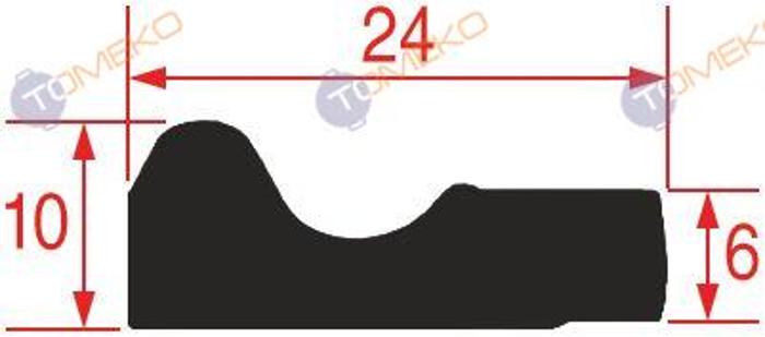 Уплътнение за миялна машина POT KP70E, 1500 мм - spareparts.tomeko.bg Уплътнение за миялна машина POT KP70E, 1500 мм