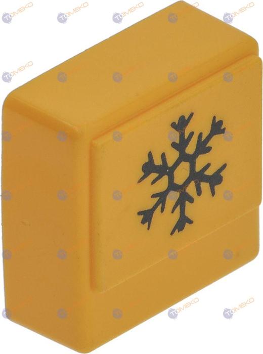 Капак за бутон жълт за миялна машина, 23х23 мм - spareparts.tomeko.bg Капак за бутон жълт за миялна машина, 23х23 мм