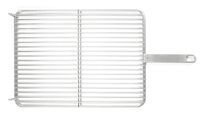Решетка за печене 30х40 см с дръжка, двойна, неръждаема стомана - spareparts.tomeko.bg Решетка за печене 30х40 см с дръжка, двойна, неръждаема стомана