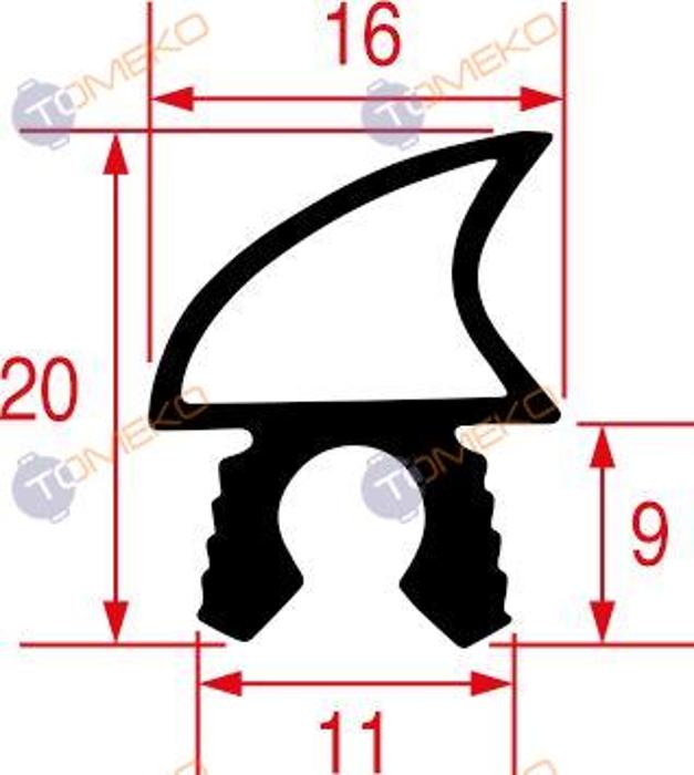 Уплътнение за SPT 60 ELS/ EPP-03S, 1750 мм - spareparts.tomeko.bg Уплътнение за SPT 60 ELS/ EPP-03S, 1750 мм