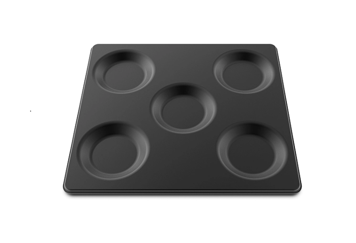 Съд по гастронорм Eggs 5x1 GN 2/3-16, алуминиев, тефлониран с 5 кръгли форми - spareparts.tomeko.bg Съд по гастронорм Eggs 5x1 GN 2/3-16, алуминиев, тефлониран с 5 кръгли форми