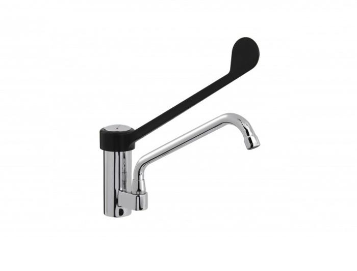 Смесителна батерия EROS с дълго черно рамо, стояща, C лебедка - spareparts.tomeko.bg Смесителна батерия EROS с дълго черно рамо, стояща, C лебедка