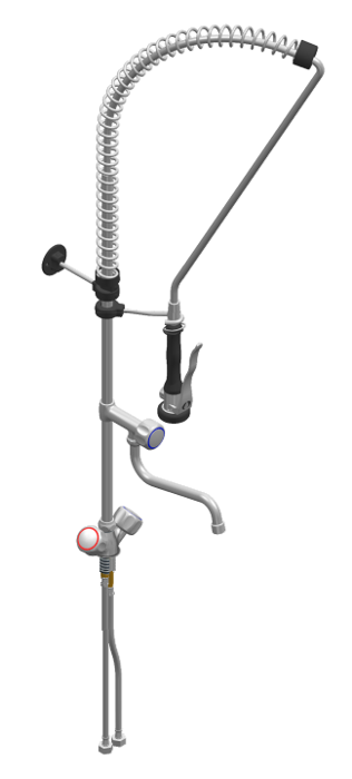 Душ батерия ERA с S лебедка, стоящ с крановеН=1110 мм, ръкохватка Premium - spareparts.tomeko.bg Душ батерия ERA с S лебедка, стоящ с крановеН=1110 мм, ръкохватка Premium