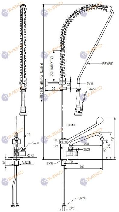 Душ батерия ERA с C лебедка, стоящ с дългo черно рамо H=1140 мм, ръкохватка Premium - spareparts.tomeko.bg Душ батерия ERA с C лебедка, стоящ с дългo черно рамо H=1140 мм, ръкохватка Premium