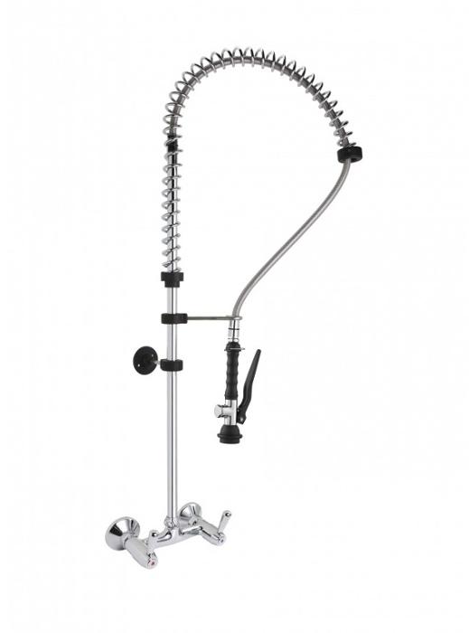 Душ батерия ERA, стенен с кранове с палци H=1090 мм, ръкохватка Basic - spareparts.tomeko.bg Душ батерия ERA, стенен с кранове с палци H=1090 мм, ръкохватка Basic