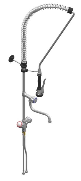 Душ батерия ERA с S лебедка, стоящ с кранове Н=1110 мм, ръкохватка Premium - spareparts.tomeko.bg Душ батерия ERA с S лебедка, стоящ с кранове Н=1110 мм, ръкохватка Premium