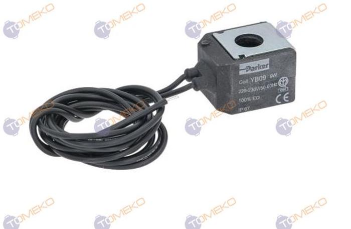 Бобина за клапан за топла газ, PARKER YB09 220/230V 9W 50/60Hz - spareparts.tomeko.bg Бобина за клапан за топла газ, PARKER YB09 220/230V 9W 50/60Hz