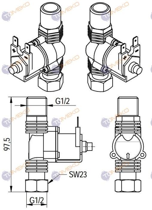Магнет вентил за сензорни смесители - spareparts.tomeko.bg Магнет вентил за сензорни смесители