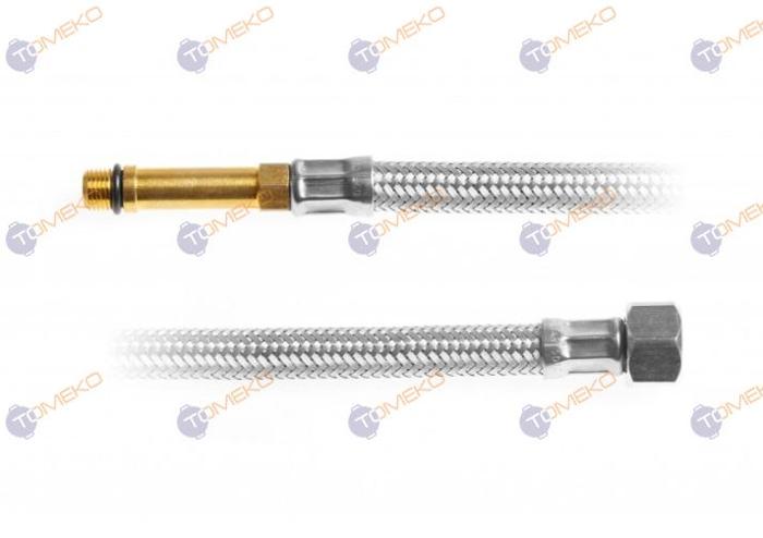 Мека връзка F3/8" - M10x1 (ж-м) inox long, L=400 мм за монтаж под плот - spareparts.tomeko.bg Мека връзка F3/8" - M10x1 (ж-м) inox long, L=400 мм за монтаж под плот