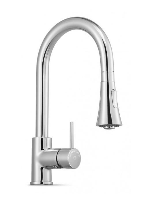 Смесителна батерия EROS Н=370 мм с хоризонтална глава и подвижен душ, стояща - spareparts.tomeko.bg Смесителна батерия EROS Н=370 мм с хоризонтална глава и подвижен душ, стояща