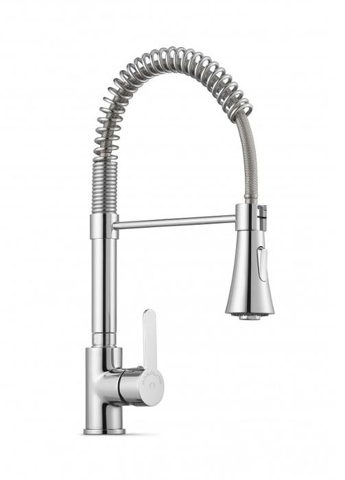 Смесителна батерия EROS Н=445 мм с хоризонтална глава и подвижен душ, стояща - spareparts.tomeko.bg Смесителна батерия EROS Н=445 мм с хоризонтална глава и подвижен душ, стояща