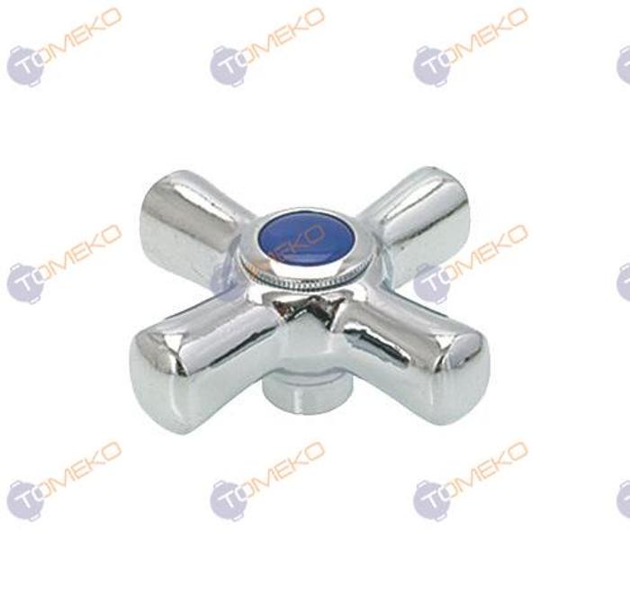 Ръкохватка за смесител, кръст, хромирана - студена вода - spareparts.tomeko.bg Ръкохватка за смесител, кръст, хромирана - студена вода