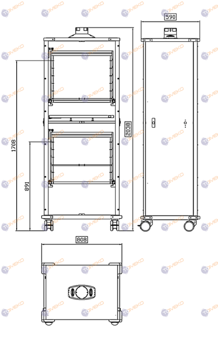 Количка със стойки за тави за бързо зареждане на колона конвектомати, различни размери - spareparts.tomeko.bg Количка със стойки за тави за бързо зареждане на колона конвектомати, различни размери