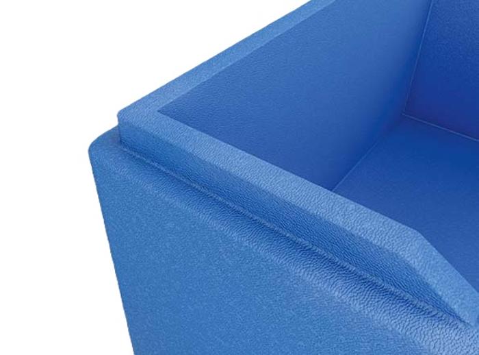 Термокутия Easy, вътрешен размер 350х350х265 мм, синя с черен капак - spareparts.tomeko.bg Термокутия Easy, вътрешен размер 350х350х265 мм, синя с черен капак