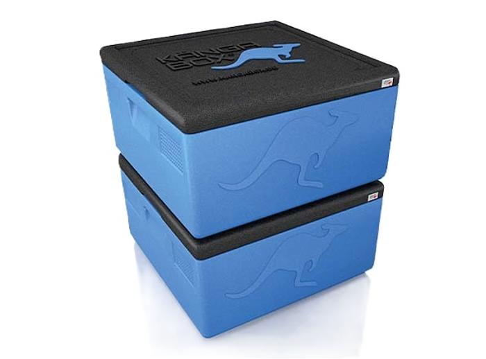 Термокутия Easy, вътрешен размер 350х350х265 мм, синя с черен капак - spareparts.tomeko.bg Термокутия Easy, вътрешен размер 350х350х265 мм, синя с черен капак