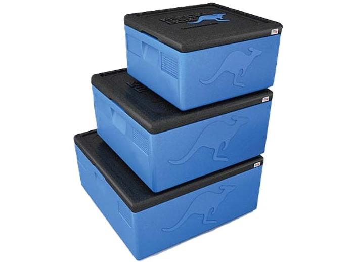 Термокутия Easy, вътрешен размер 350х350х265 мм, синя с черен капак - spareparts.tomeko.bg Термокутия Easy, вътрешен размер 350х350х265 мм, синя с черен капак