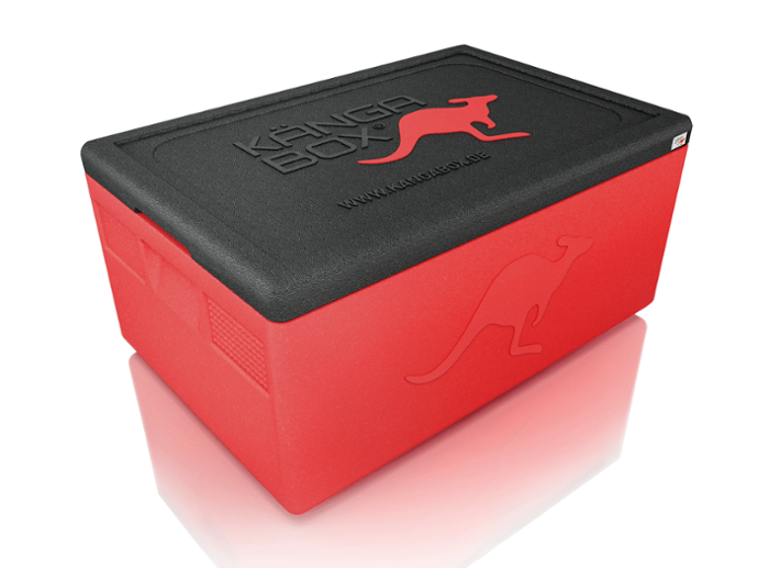 Термокутия Expert GN 1/1, вътрешен размер 538х338х167 мм, червена с черен капак - spareparts.tomeko.bg Термокутия Expert GN 1/1, вътрешен размер 538х338х167 мм, червена с черен капак