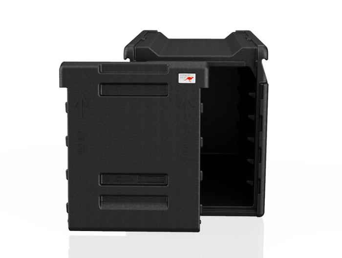 Термокутия с предно отваряне Tower GN 1/1 Euro 5 нива, вътрешен размер 331х535х400 мм, черна - spareparts.tomeko.bg Термокутия с предно отваряне Tower GN 1/1 Euro 5 нива, вътрешен размер 331х535х400 мм, черна