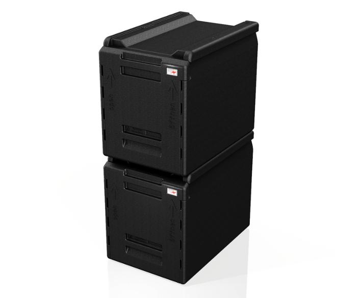 Термокутия с предно отваряне Tower GN 1/1 Euro 5 нива, вътрешен размер 331х535х400 мм, черна - spareparts.tomeko.bg Термокутия с предно отваряне Tower GN 1/1 Euro 5 нива, вътрешен размер 331х535х400 мм, черна