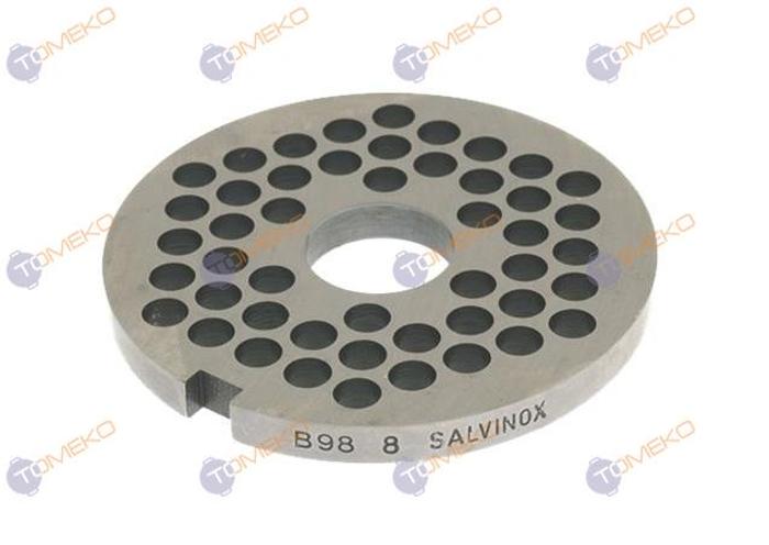 Решетка за месомелачка, модел 32/B98, D 8 мм, S/S, Unger - spareparts.tomeko.bg Решетка за месомелачка, модел 32/B98, D 8 мм, S/S, Unger