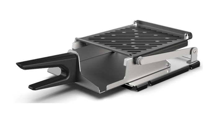 Плоча двойна, подвижна 300х300х63 мм, алуминиева, тефлонирана, гладка/оребрена с шпатула SPEED.Marks, SPEED.Compact™ - spareparts.tomeko.bg Плоча двойна, подвижна 300х300х63 мм, алуминиева, тефлонирана, гладка/оребрена с шпатула SPEED.Marks, SPEED.Compact™