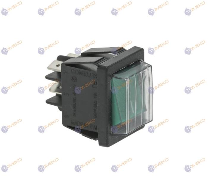 Ключ зелен с предпазител ON/OFF 16A 250V - spareparts.tomeko.bg Ключ зелен с предпазител ON/OFF 16A 250V